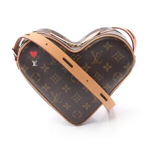 Louis Vuitton Sac Cool Shoulder Bag Canvas Leather Monogram Brown